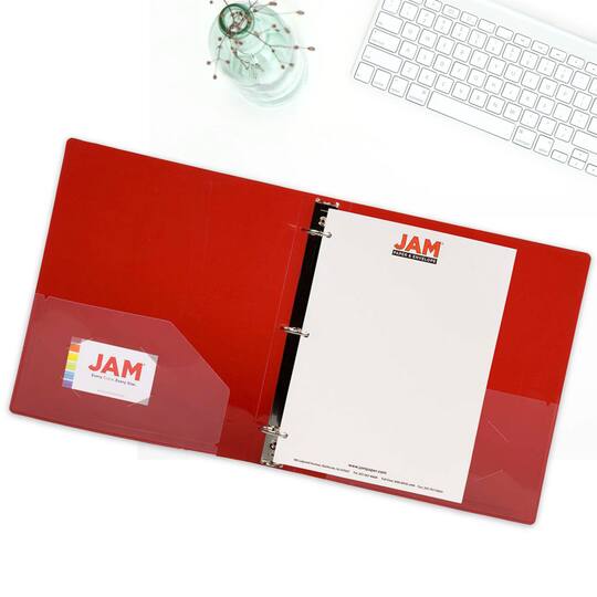 JAM Paper 2" Glass Twill Plastic 3-Ring Binder